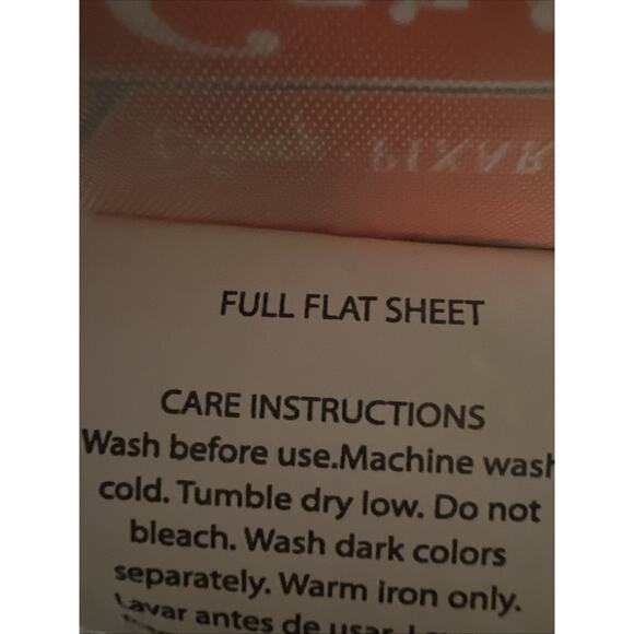 Disney Cars Lightning McQueen Red/black/Gray/White Full Size Flat Sheet - Picture 3 of 3